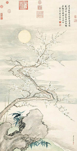 邹一桂 《溪月梅花》