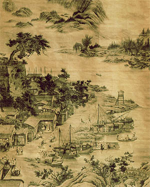 郎世宁 《羊城夜市图》