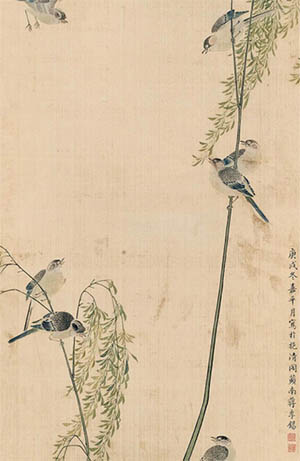 马荃 《桃柳春风》