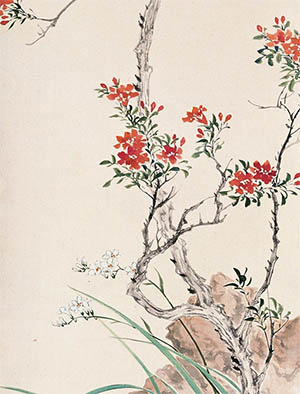 王师子 《绛榴菖兰》