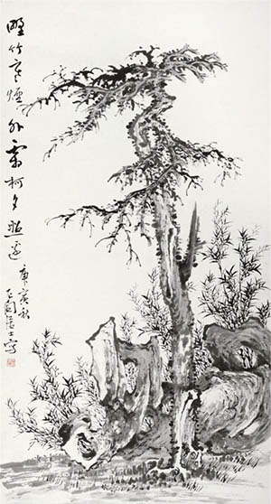 张石园 《霜柯夕照遥》