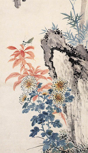 张熊 《秋园小景》