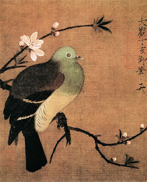 赵佶 《鸠桃图》
