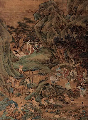 仇英 《夏禹治水图》