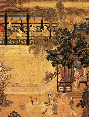 仇英 《春庭行乐图》