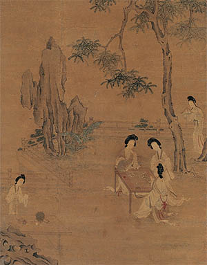仇英 《仕女弈棋图》