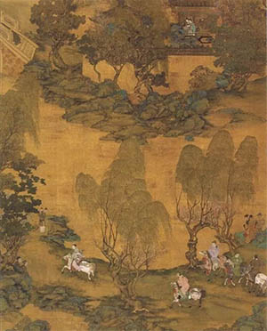 仇英 《陌上竞马图》