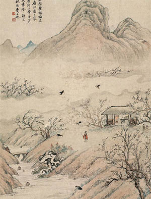 费丹旭 《春晓闻莺》