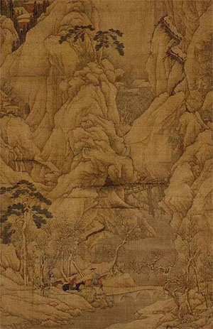 仇英 《寒山行旅图》