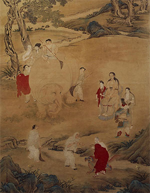 丁观鹏 《弘历洗象图》