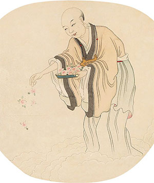 丁观鹏 《散花罗汉》