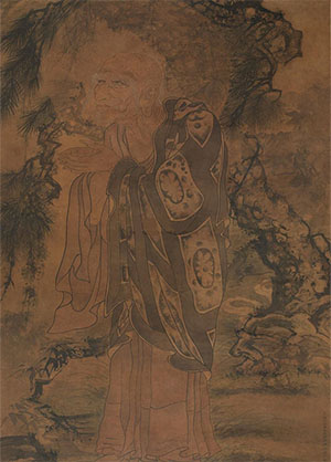 丁观鹏 《松下罗汉》