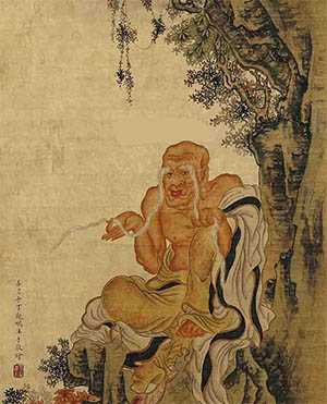 丁观鹏 《长眉罗汉》