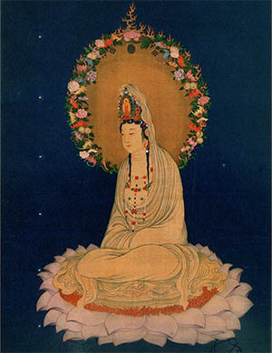 丁观鹏 《莲座观音大士像》