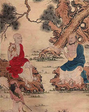 丁云鹏 《松下论经图》