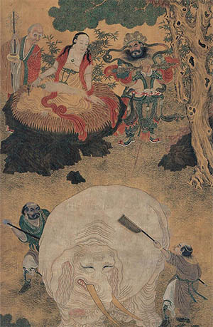 丁云鹏 《普贤洗象图》