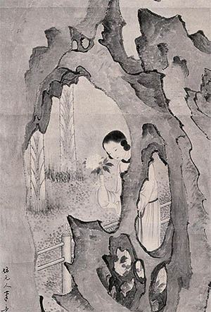费丹旭 《湖石美人图》