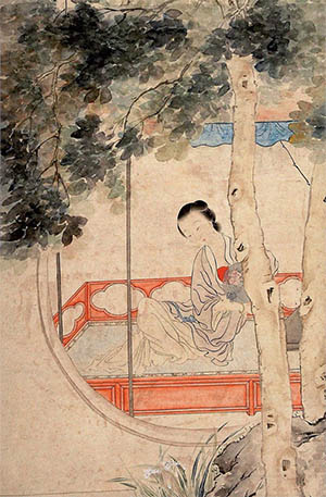 费丹旭 《美人懒妆图》