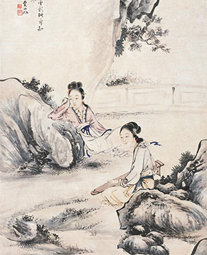 费丹旭 《不畏东风料峭寒》