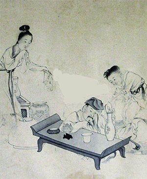 禹之鼎 《醉酒图》