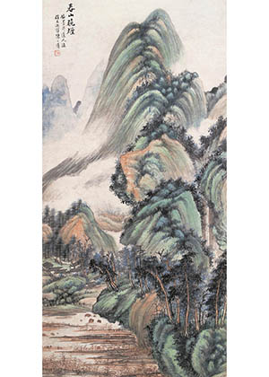 陈子清 《春山晓烟》