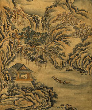 戴进 《松山泛棹图》