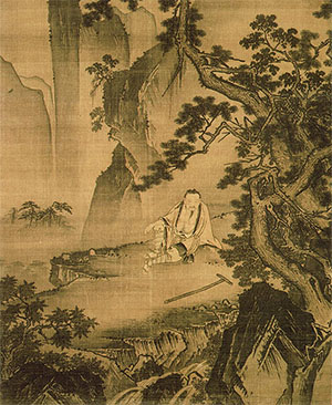 戴进 《溪边隐士图》