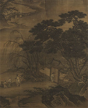 戴进 《月夜访友图》