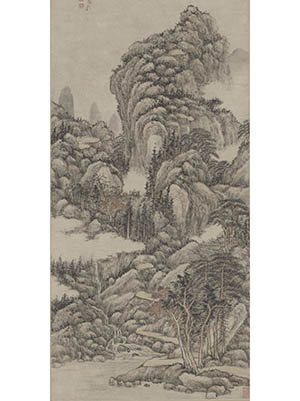 方琮 《仿王蒙山水》