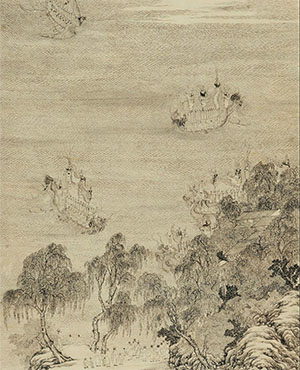 董邦达 《竞渡图》