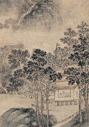 方方壶 《云树流泉图》