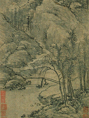 方方壶 《溪柳江南》