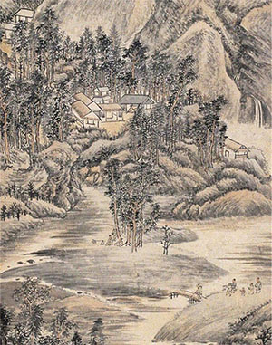 方士庶 《秋山高隐图》