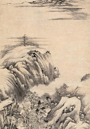 方士庶 《湖村图》
