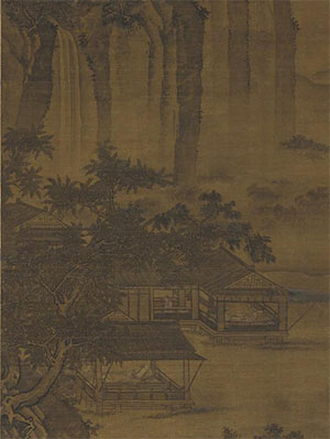 范宽 《明人仿水轩听瀑》