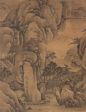 方士庶 《峻岭烟壑图》