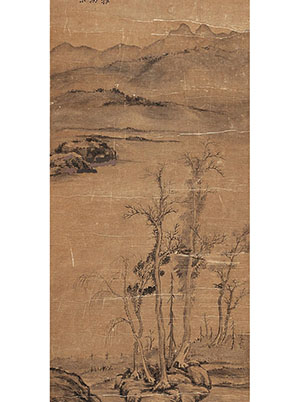 方士庶 《烟树远渚图》