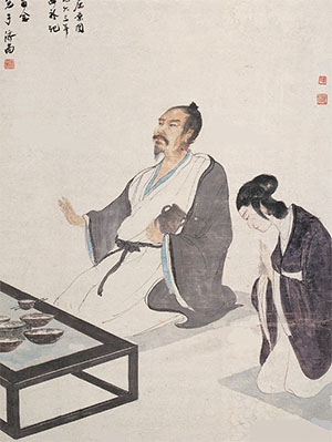 傅抱石 《屈原像》