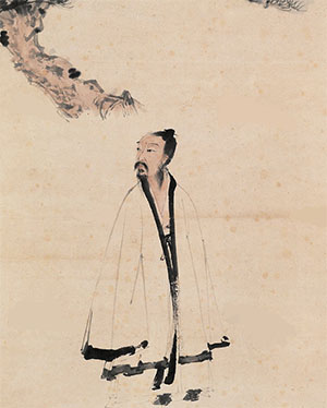 傅抱石 《松下忧思图》