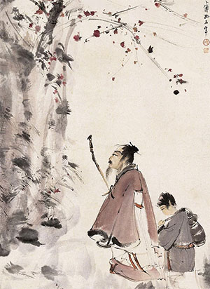 傅抱石 《探梅图》