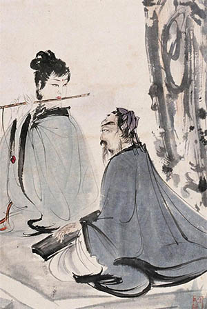 傅抱石 《知音》