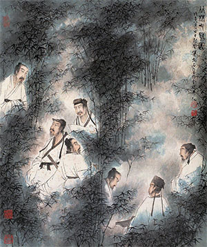 傅抱石 《竹林七贤图》