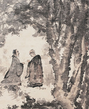 傅抱石 《树下问道》