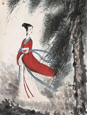 傅抱石 《湘夫人》
