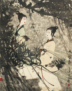 傅抱石 《二湘图》