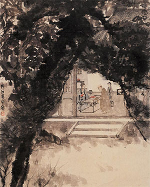 傅抱石 《布施图》