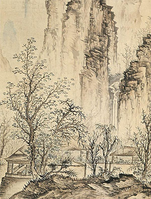 张宗苍 《飞瀑草堂图》
