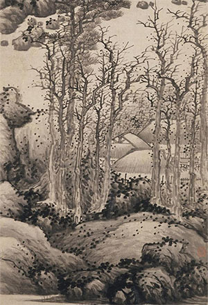 龚贤 《冬山图》