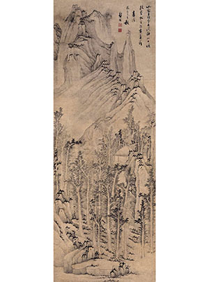 龚贤 《山家黄叶图》