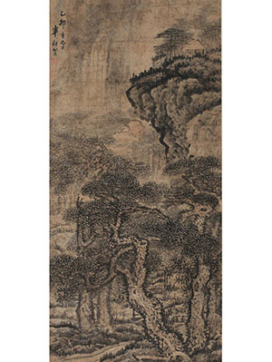 龚贤 《峦色苍翠》